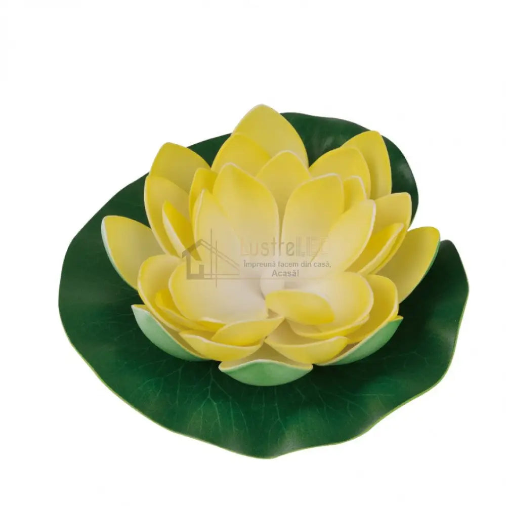 Floare Lotus Led Cu Incarcare Solara Pentru Gradina Stalpisor De Gradina Solar / Alb Cald Galbena