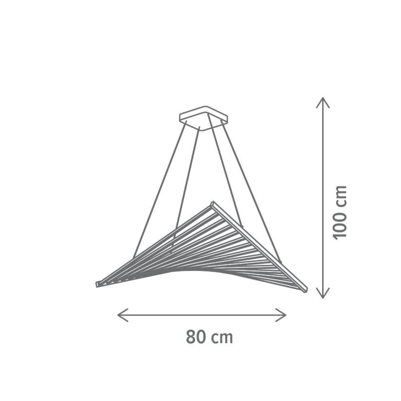 Lustra LED Suspedanta Unique FLUCTUS Black Echivalent 550W