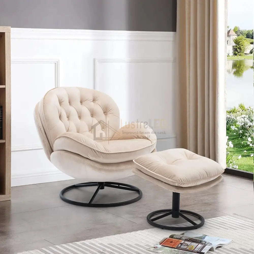 Fotoliu Confort Premium Luna cu Suport pentru Picioare FOTOLIU / bej-1 Chairs