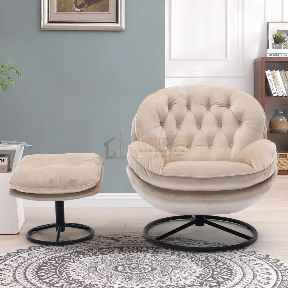 Fotoliu Confort Premium Luna cu Suport pentru Picioare FOTOLIU / bej-1 Chairs