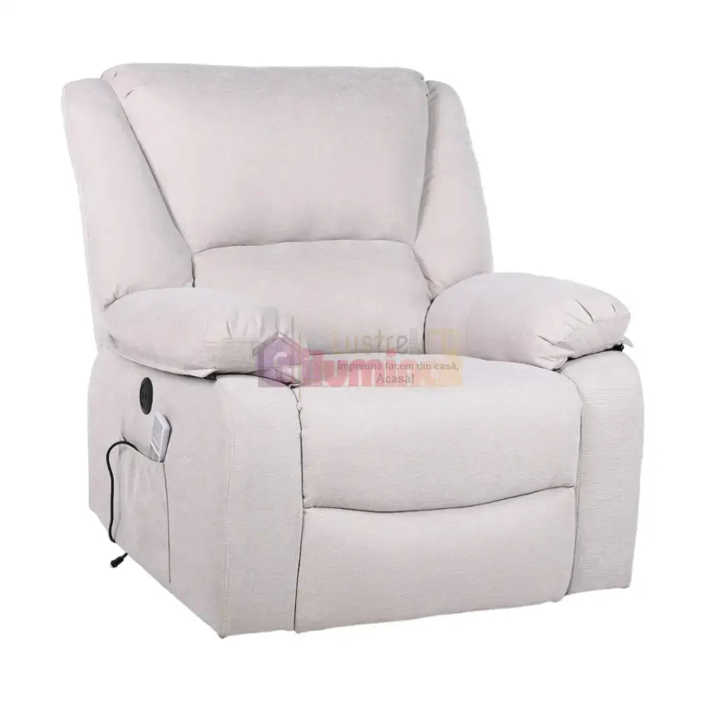 Fotoliu cu Masaj și Încălzire Recliner Electric Bej FOTOLIU CU MASAJ/RECLINER/INCALZIRE / Bej Chairs