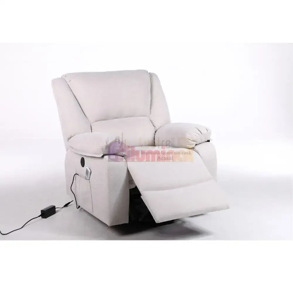 Fotoliu cu Masaj și Încălzire Recliner Electric Bej FOTOLIU CU MASAJ/RECLINER/INCALZIRE / Bej Chairs