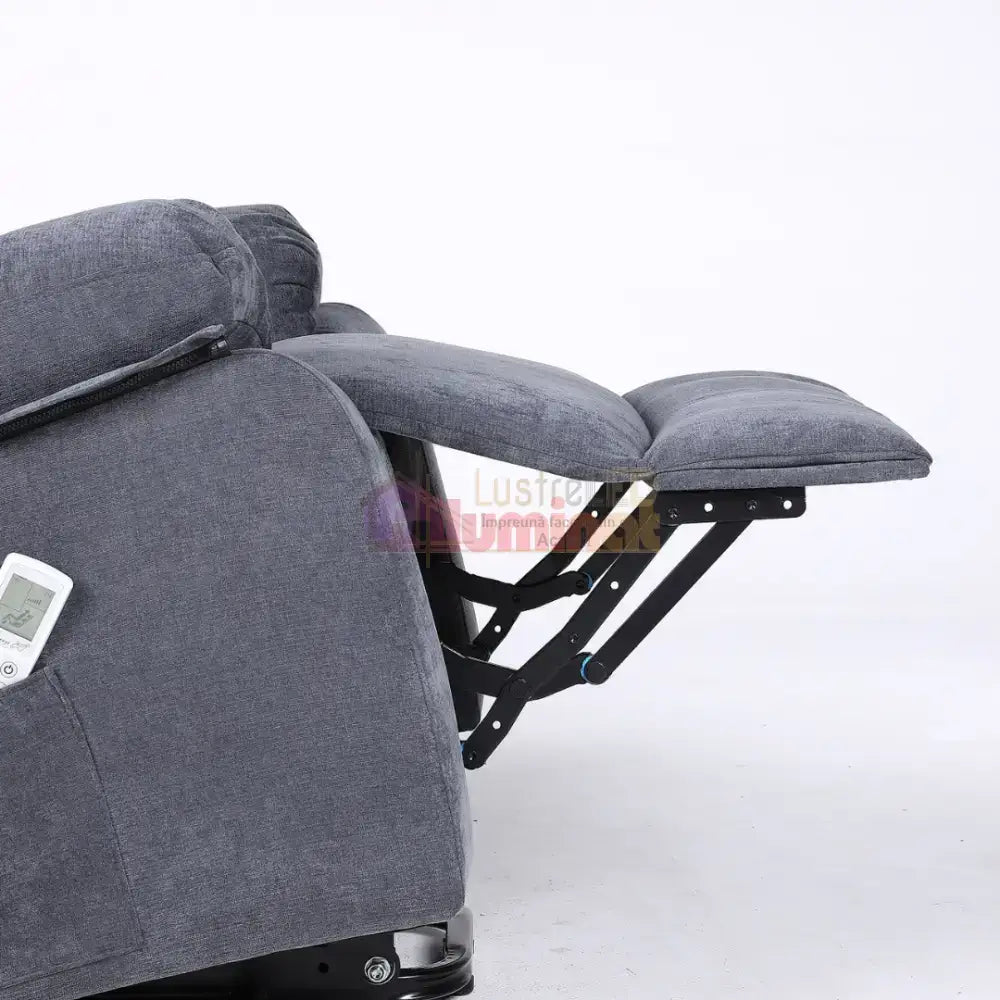Fotoliu cu Masaj și Încălzire Recliner Electric Gri Inchis FOTOLIU CU MASAJ/RECLINER/INCALZIRE / GRI Chairs