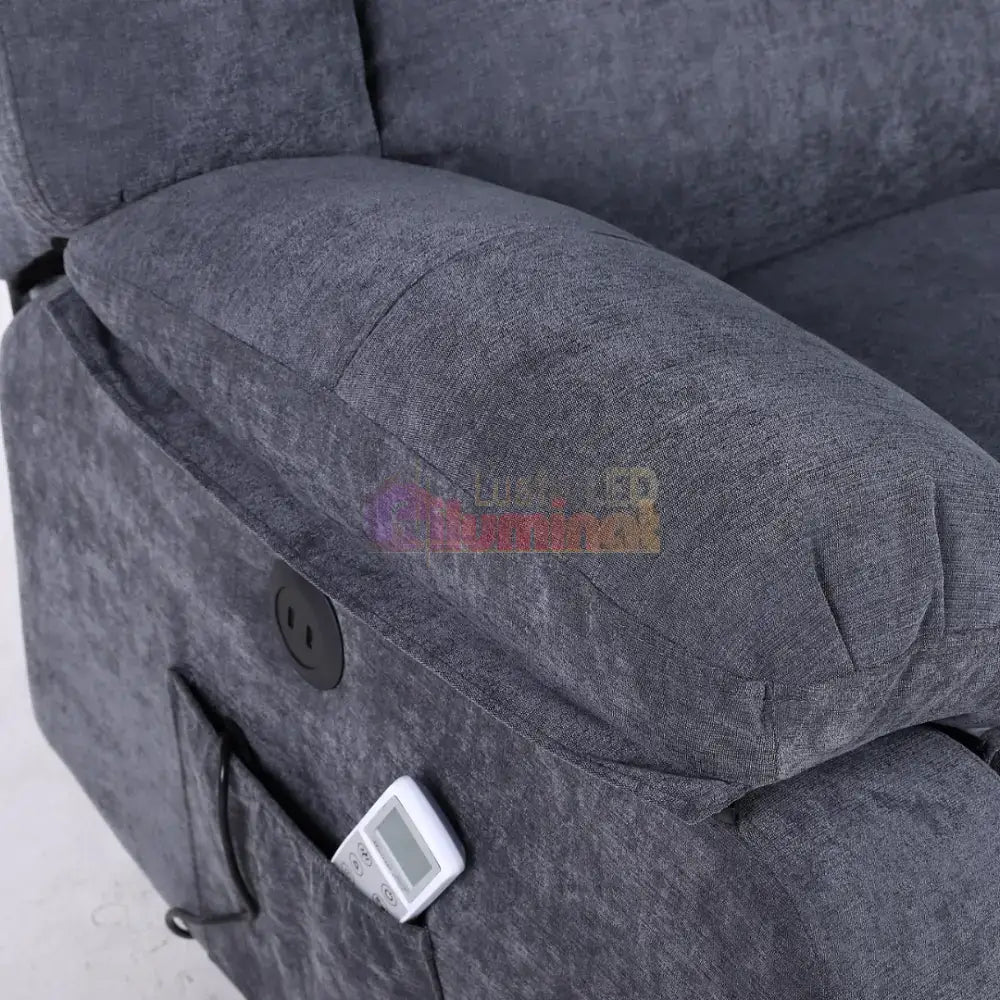 Fotoliu cu Masaj și Încălzire Recliner Electric Gri Inchis FOTOLIU CU MASAJ/RECLINER/INCALZIRE / GRI Chairs