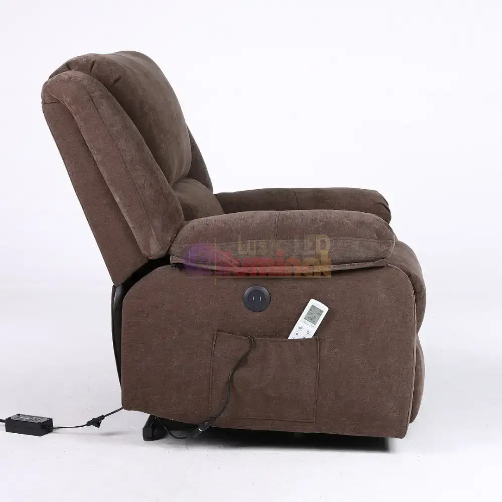 Fotoliu cu Masaj și Încălzire Recliner Electric Maro FOTOLIU CU MASAJ/RECLINER/INCALZIRE / Brown Chairs