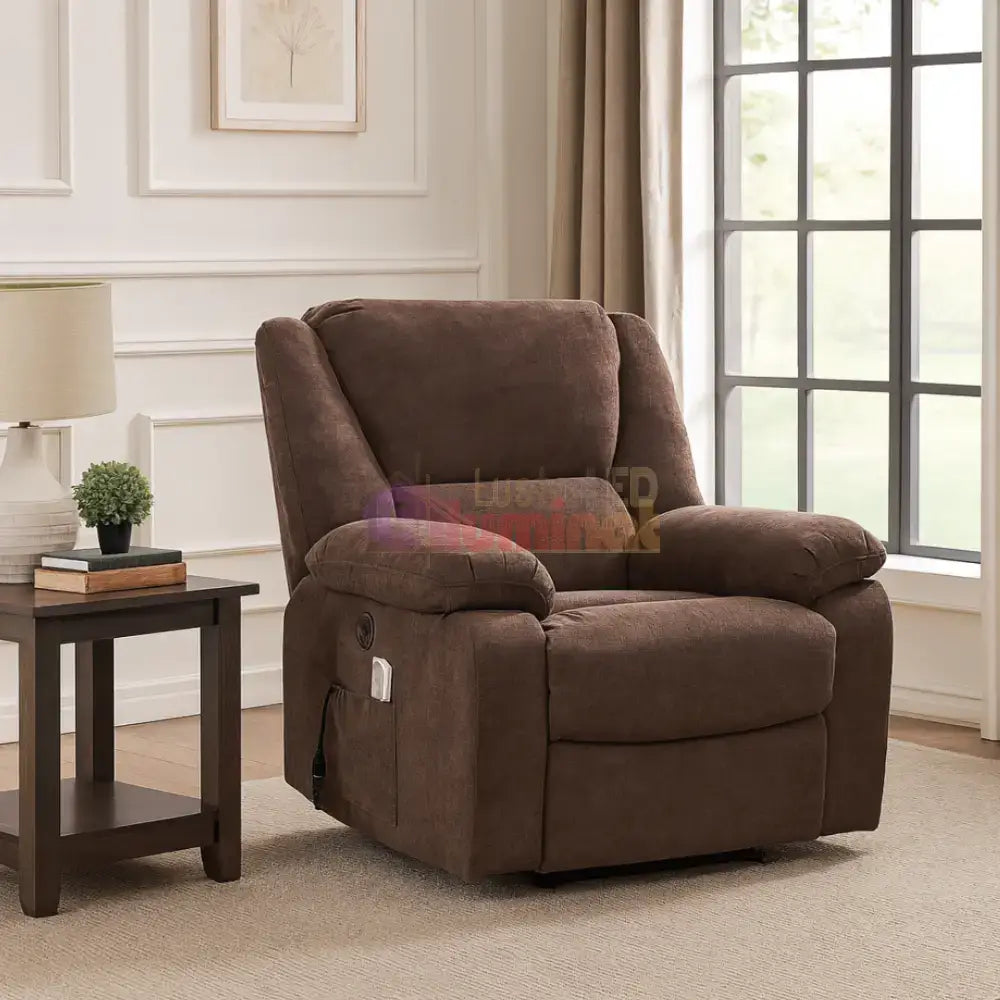Fotoliu cu Masaj și Încălzire Recliner Electric Maro FOTOLIU CU MASAJ/RECLINER/INCALZIRE / Brown Chairs