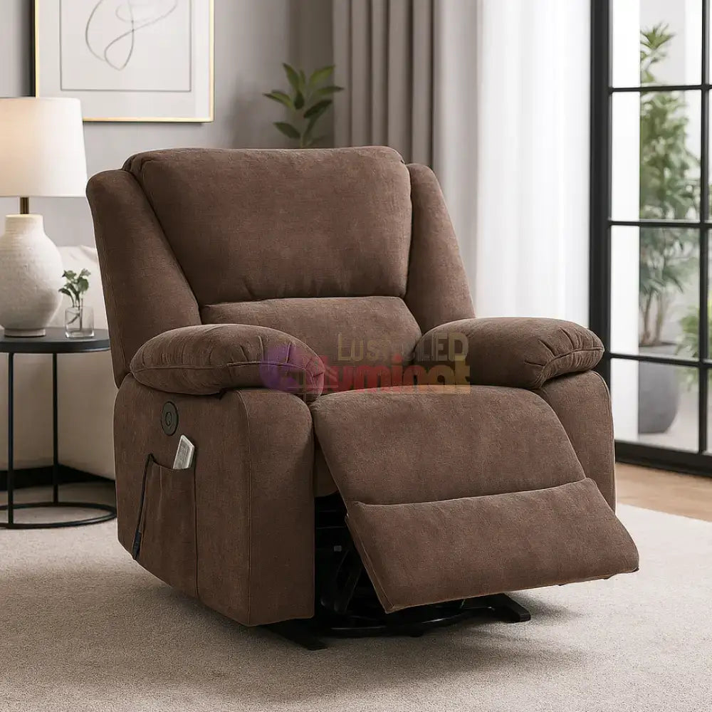 Fotoliu cu Masaj și Încălzire Recliner Electric Maro FOTOLIU CU MASAJ/RECLINER/INCALZIRE / Brown Chairs