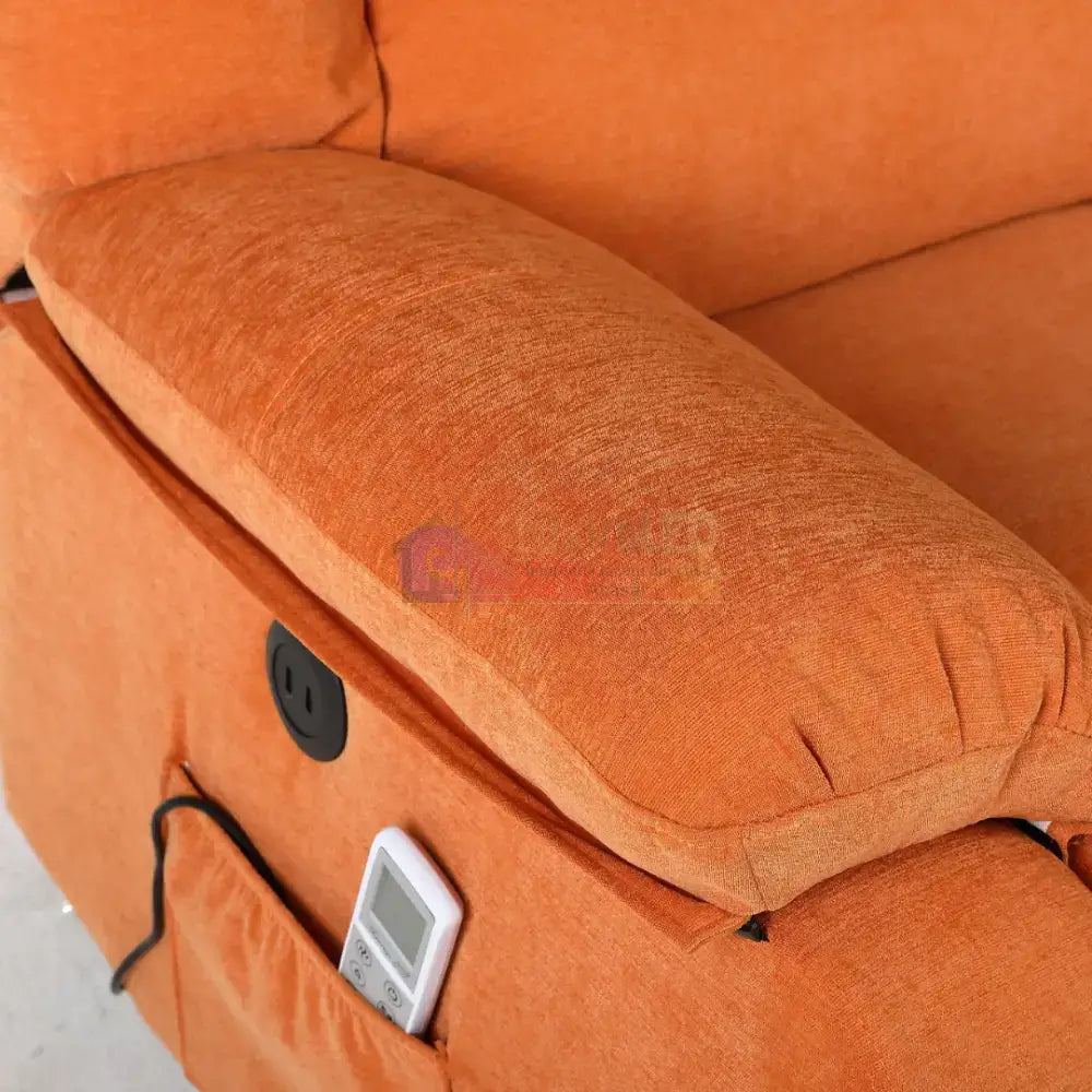 Fotoliu cu Masaj și Încălzire Recliner Electric Portocaliu FOTOLIU CU MASAJ/RECLINER/INCALZIRE / Portocaliu Chairs