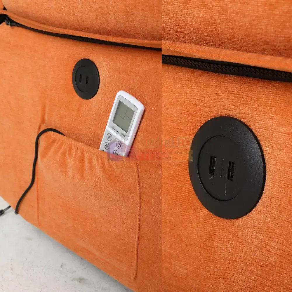 Fotoliu cu Masaj și Încălzire Recliner Electric Portocaliu FOTOLIU CU MASAJ/RECLINER/INCALZIRE / Portocaliu Chairs