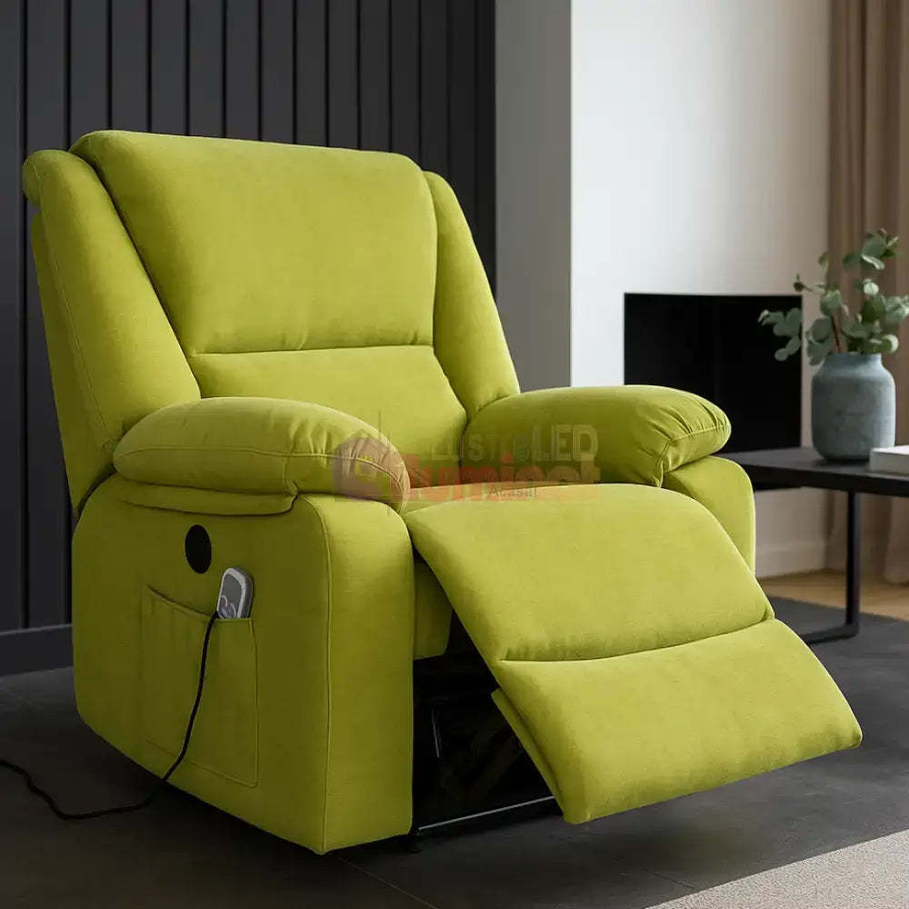Fotoliu cu Masaj și Încălzire Recliner Electric Verde FOTOLIU CU MASAJ/RECLINER/INCALZIRE / VERDE Chairs