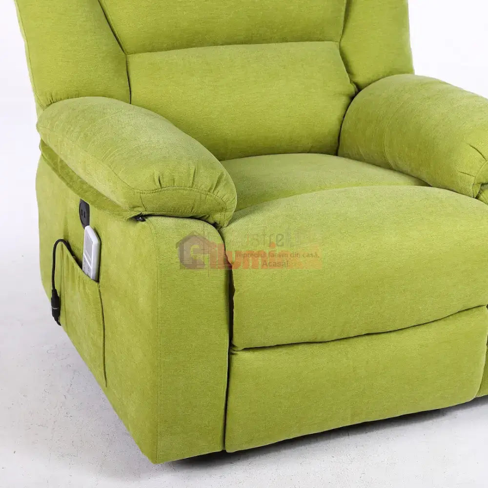 Fotoliu cu Masaj și Încălzire Recliner Electric Verde FOTOLIU CU MASAJ/RECLINER/INCALZIRE / VERDE Chairs