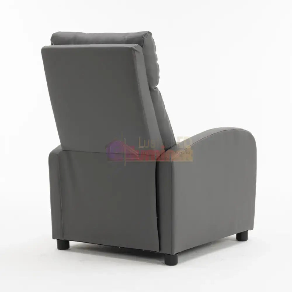 Fotoliu Recliner din Piele Ecologică Spatar Rabatabil si Suport Picioare Extensibil Gri FOTOLIU CU RECLINER / GRI Chairs