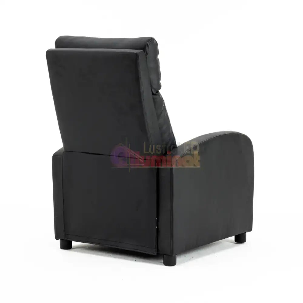 Fotoliu Recliner din Piele Ecologică Spatar Rabatabil si Suport Picioare Extensibil Negru FOTOLIU CU RECLINER / NEAGRA