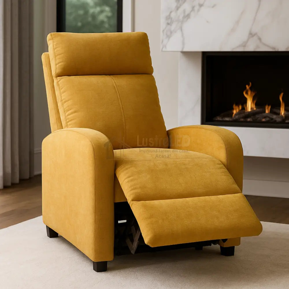 Fotoliu Recliner Stofa Galben FOTOLIU CU RECLINER / yellow Chairs