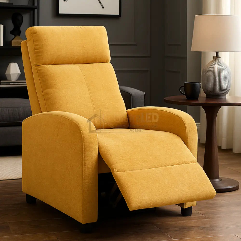 Fotoliu Recliner Stofa Galben FOTOLIU CU RECLINER / yellow Chairs