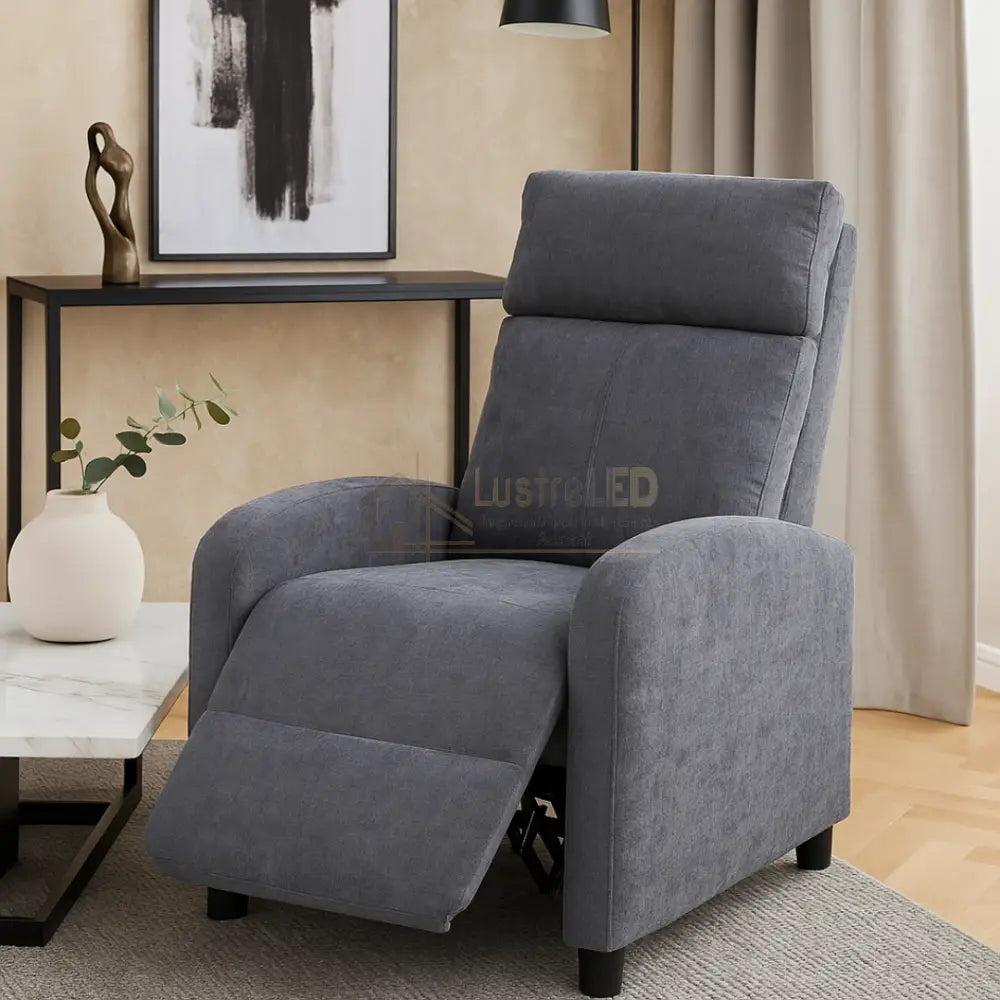 Fotoliu Recliner Stofa Gri Inchis FOTOLIU CU RECLINER / gray Chairs