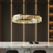 Lustra LED Suspendata OMNI Gold Echivalent 250W Telecomanda