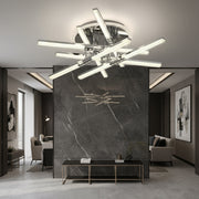 Lustra LED 6 Lines ROEN Silver Echivalent 700W Telecomanda