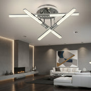 Lustra LED 3 Lines ROEN Silver Echivalent 300W Telecomanda