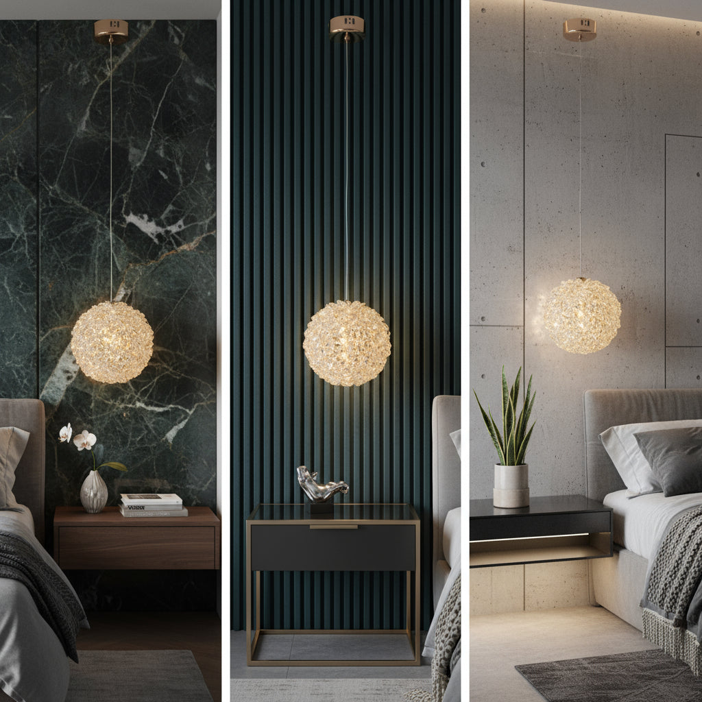 Pendul LED Cristal Sponge ZYRO Gold