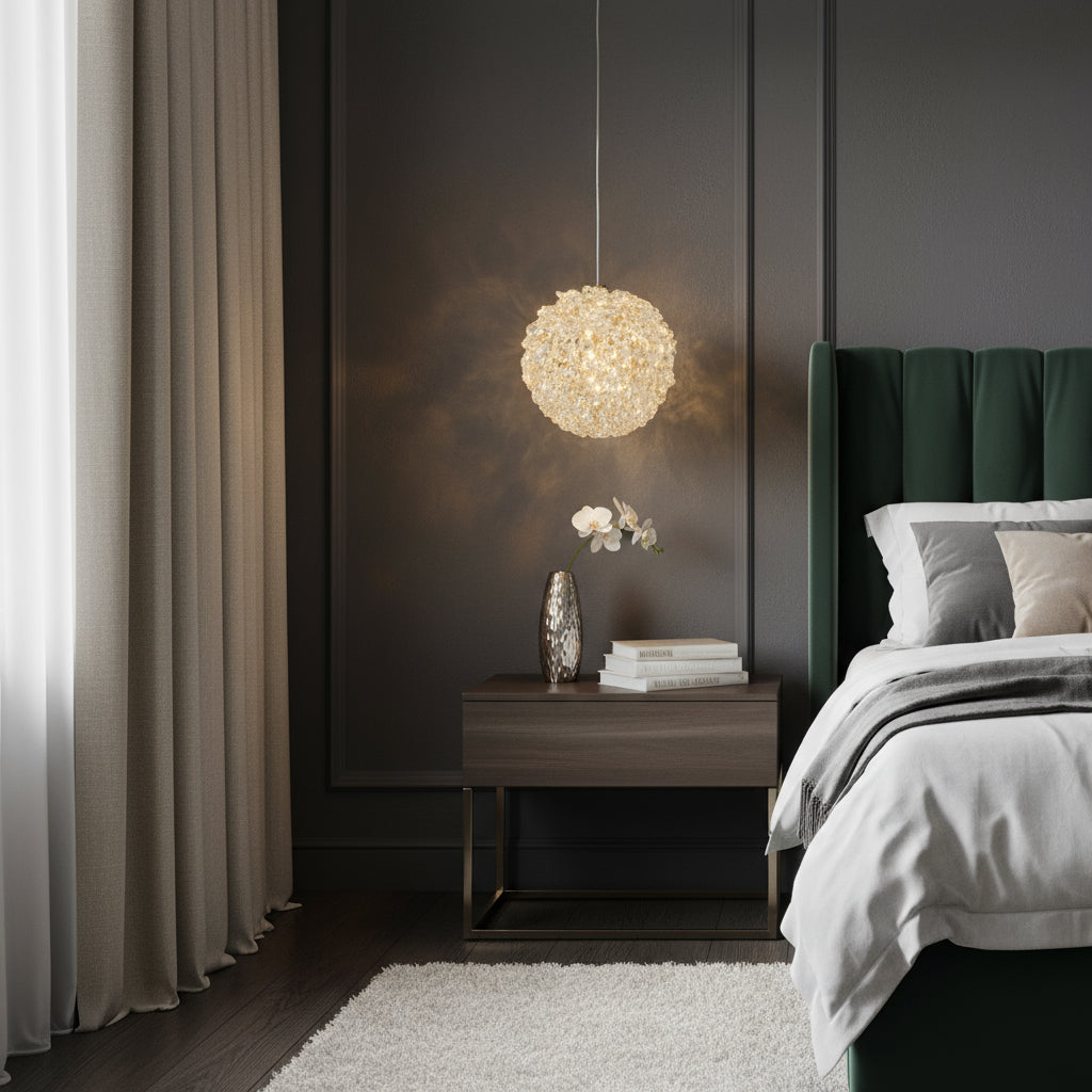 Pendul LED Cristal Sponge ZYRO Gold