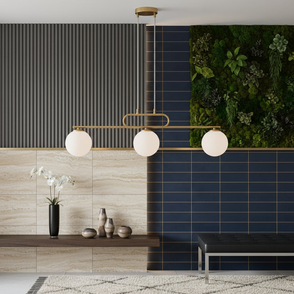 Lustra Abajur Suspendata ZENO 3xE27 Gold