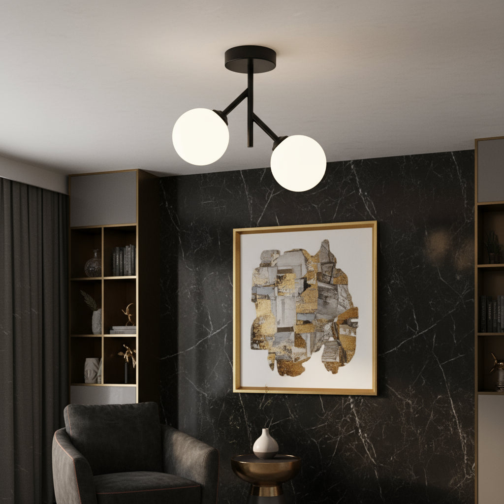 Lustra Abajur TIAN 2xE27 Black