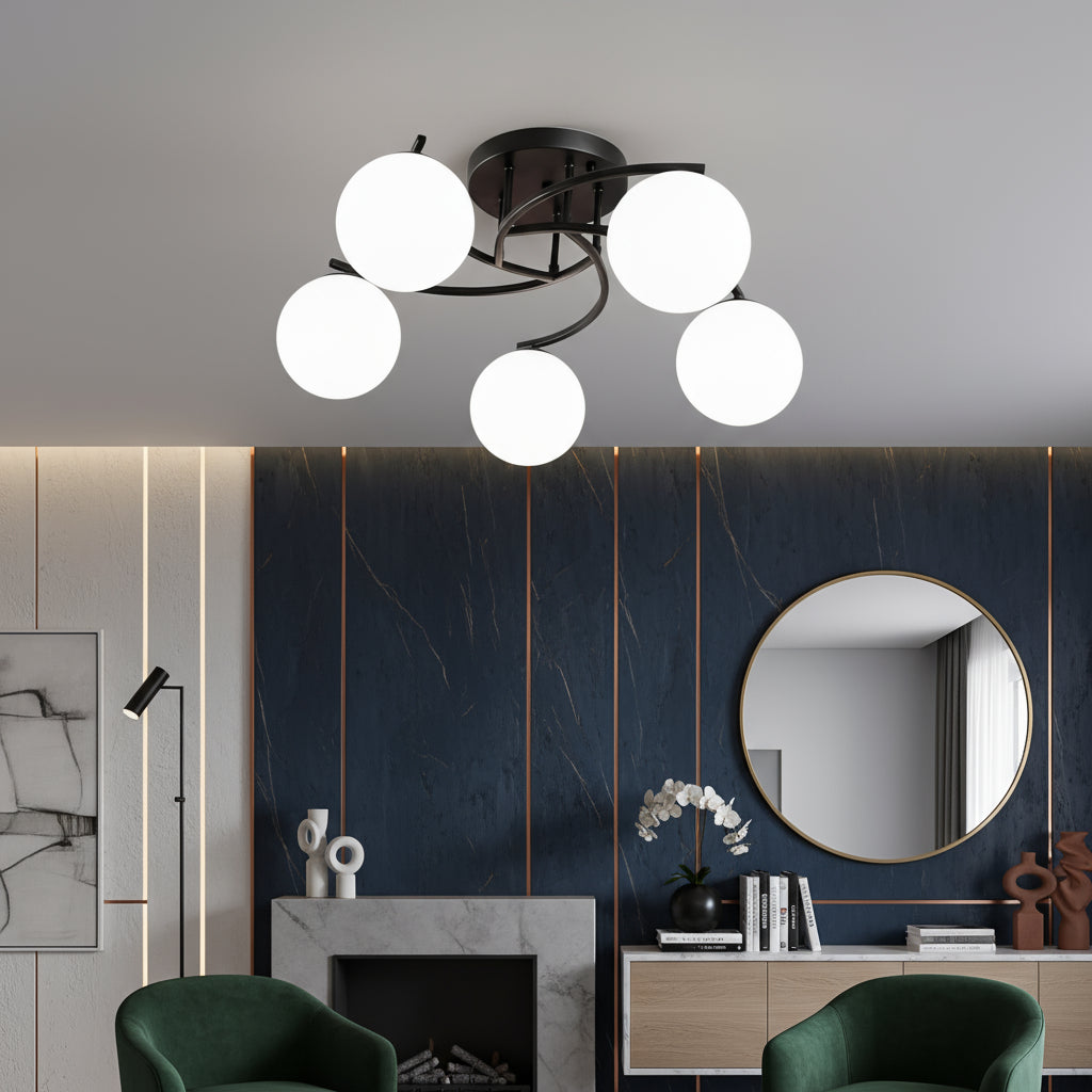 Lustra Abajur ZARO 5xE27 Black