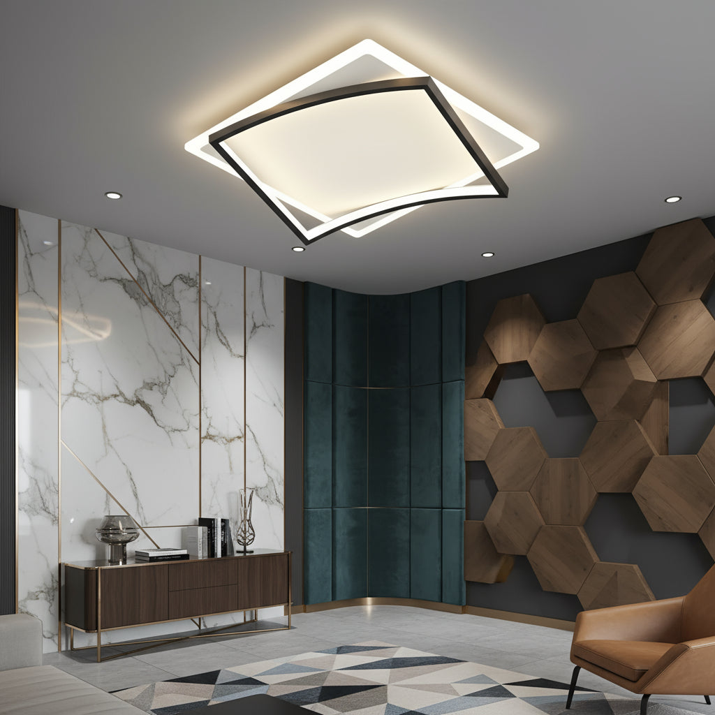 Lustra LED RAVI BLACK Echivalent 430W Telecomanda