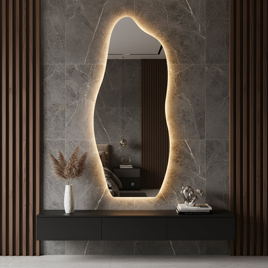 Oglinda LED Ovala Decorativa DARI 3 Lumini si Touch