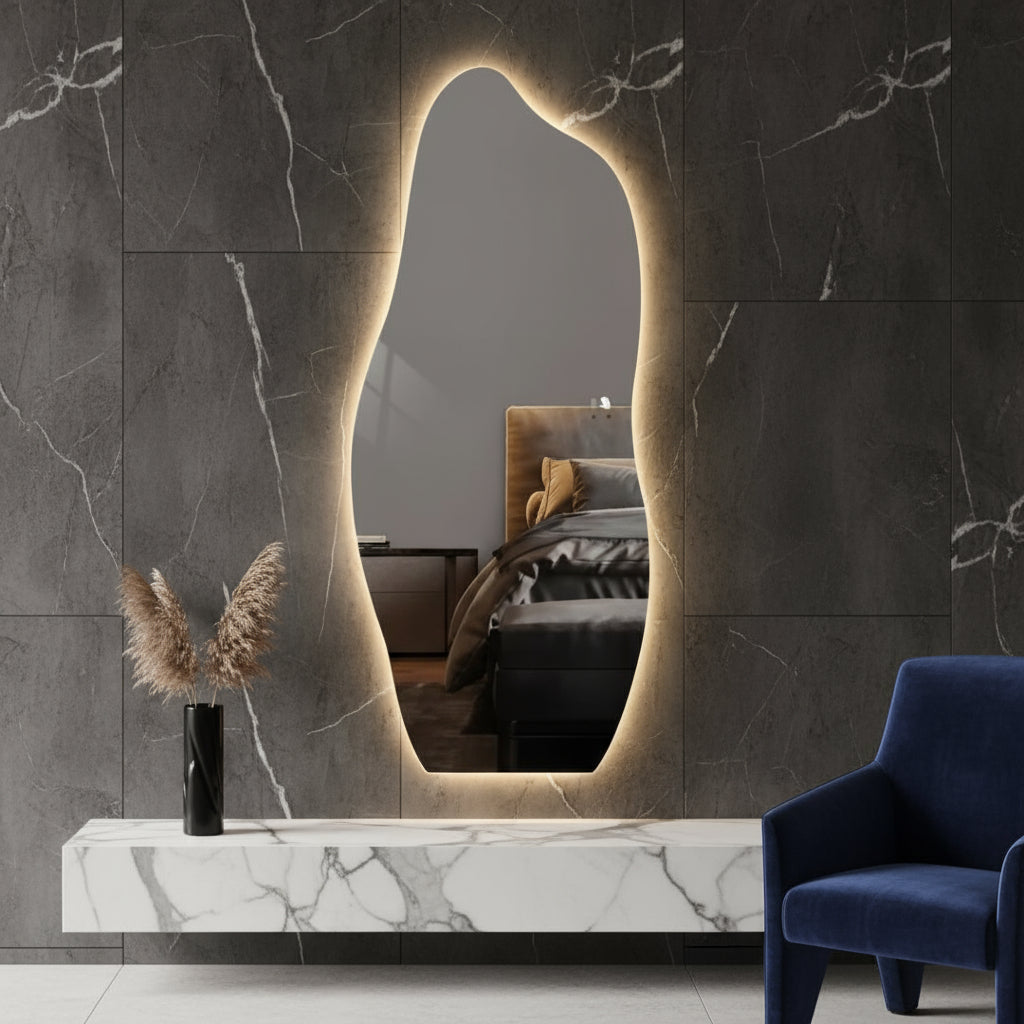 Oglinda LED Ovala Decorativa DARI 3 Lumini si Touch