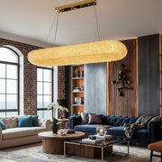 Lustra LED Suspendata ENZO Golden Sponge Cristal Echivalent 400W