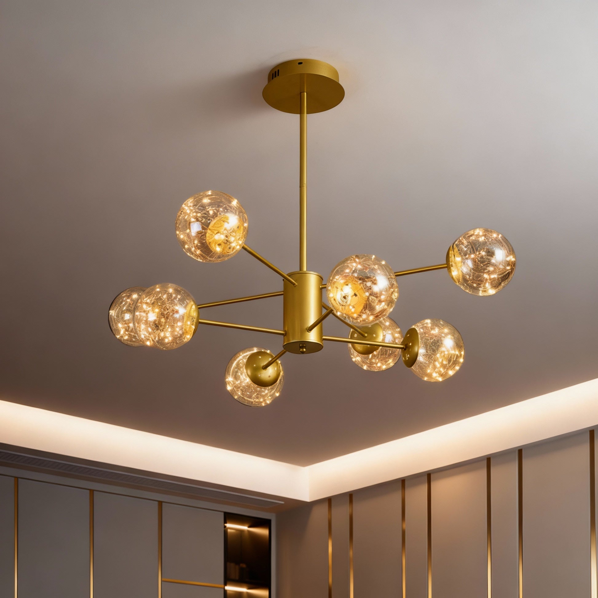 Lustra LED Suspendata Arlio Gold Echivalent 180W