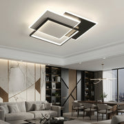 Lustra LED 3 Square RION Black Echivalent 600W Telecomanda