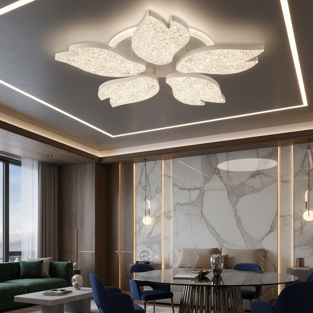 Lustra LED ANEMONE Sparkle Echivalent 400W Telecomanda