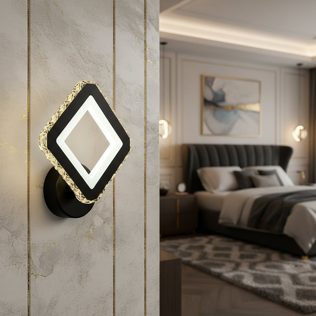 Aplica LED 26W DIAMOND Cristal Black