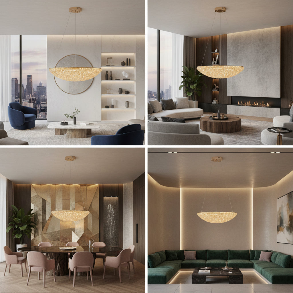 Lustra LED Suspendata ENZO NEST Golden Sponge