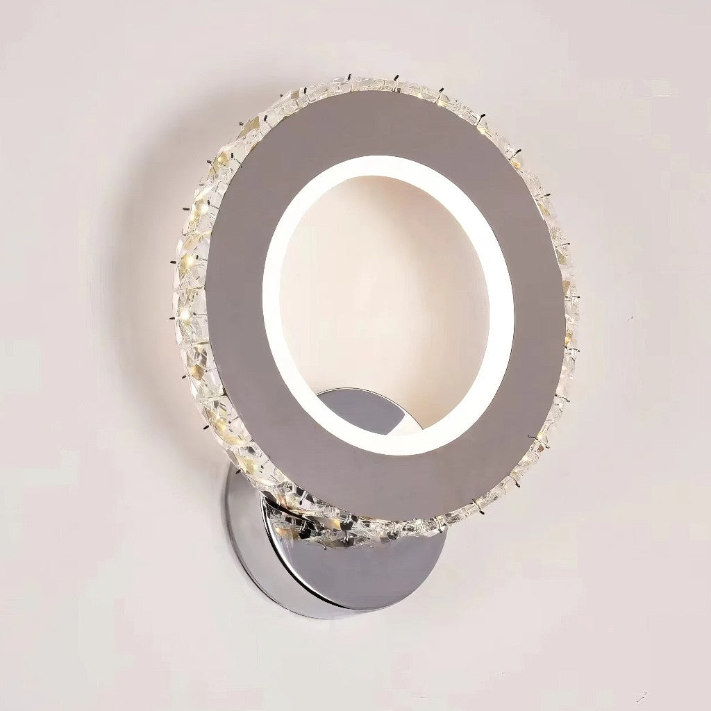 Aplica LED 18W Cristal Rotunda Chrome