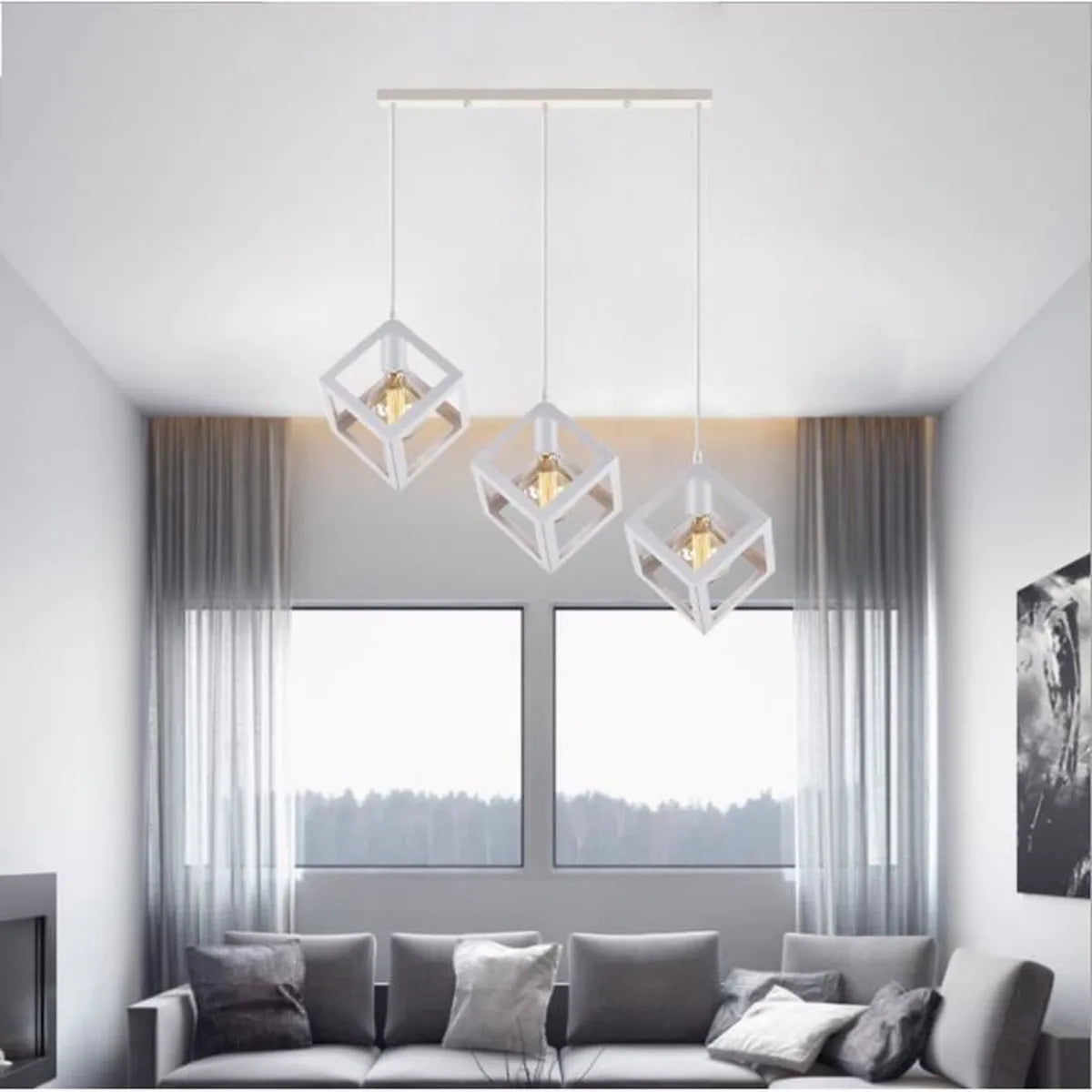 Lustra FEDRA CUB ALB Vintage Suport Liniar