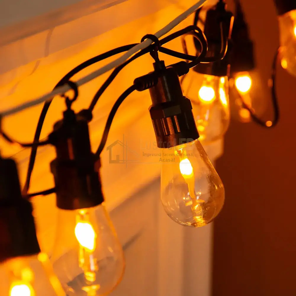 Ghirlanda Luminoasa 5M / 10 Becuri Led Integrat Flacara Miscatoare Interconectabil Light Rope