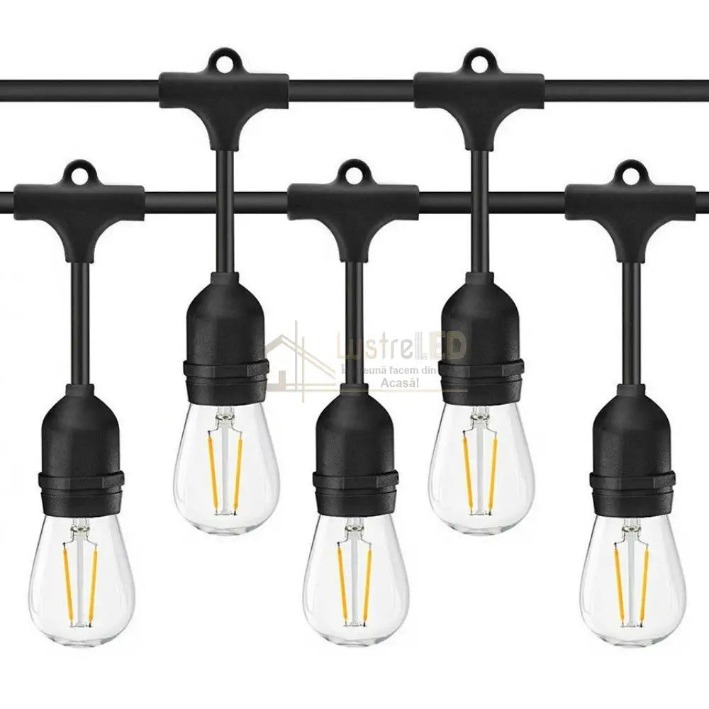 Ghirlanda Luminoasa Cu Pendule 10M / 15Xe27 Interconectabil Light Rope