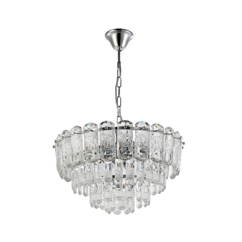 Candelabru CELESTE Crom Cristal 10xE14 480mm Clasic Elegance