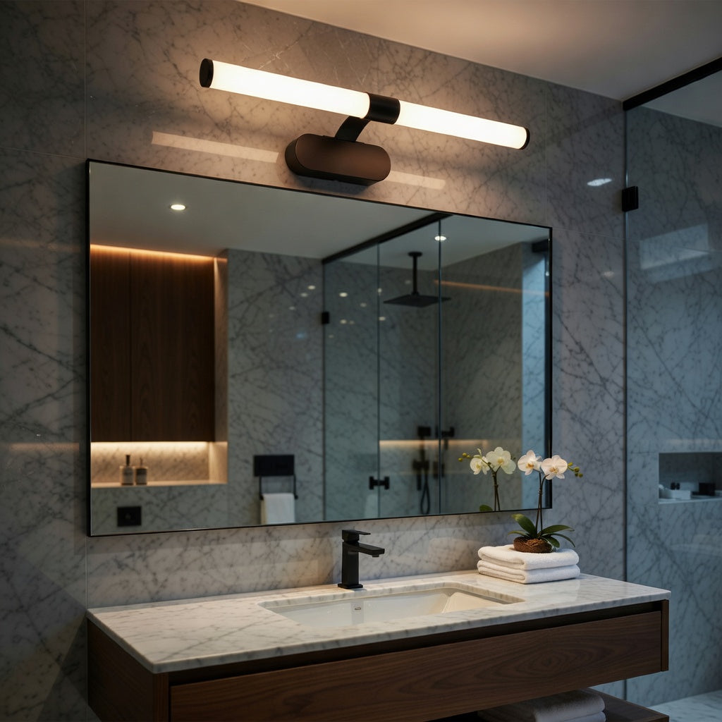 Aplica LED Baie 7W ELVANI Neagra 40cm Lumina Neutra