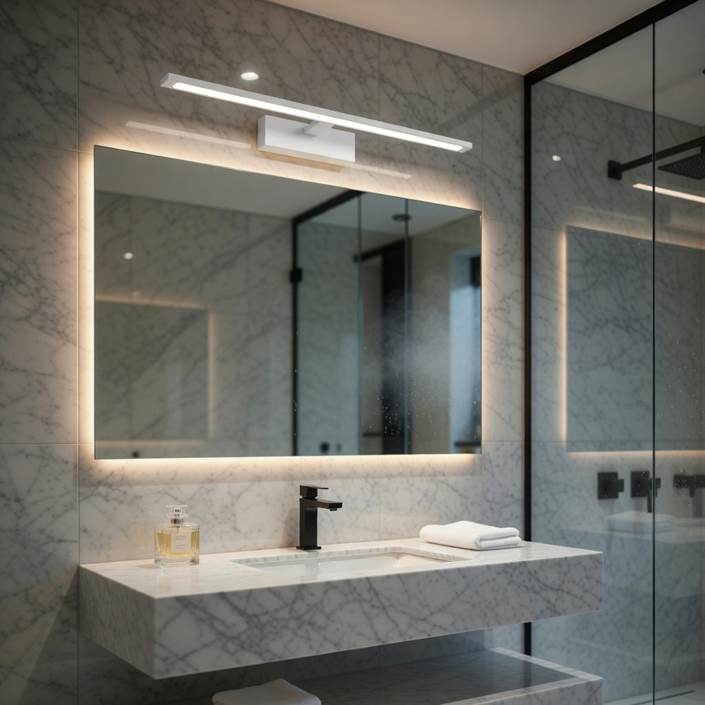 Aplica LED Baie 12W VIREN Alba 60cm 3 Lumini din Buton