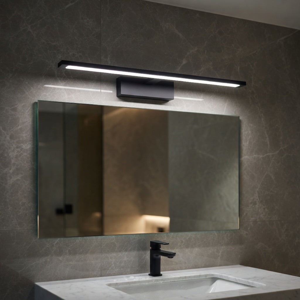 Aplica LED Baie 12W VIREN Neagra 60cm 3 Lumini din Buton