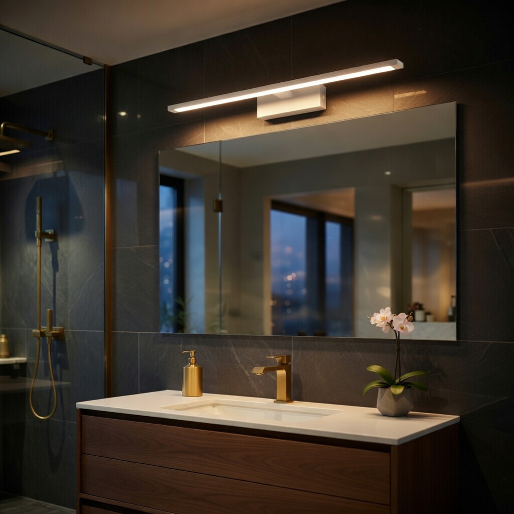 Aplica LED Baie 12W VIREN Alba 60cm 3 Lumini din Buton