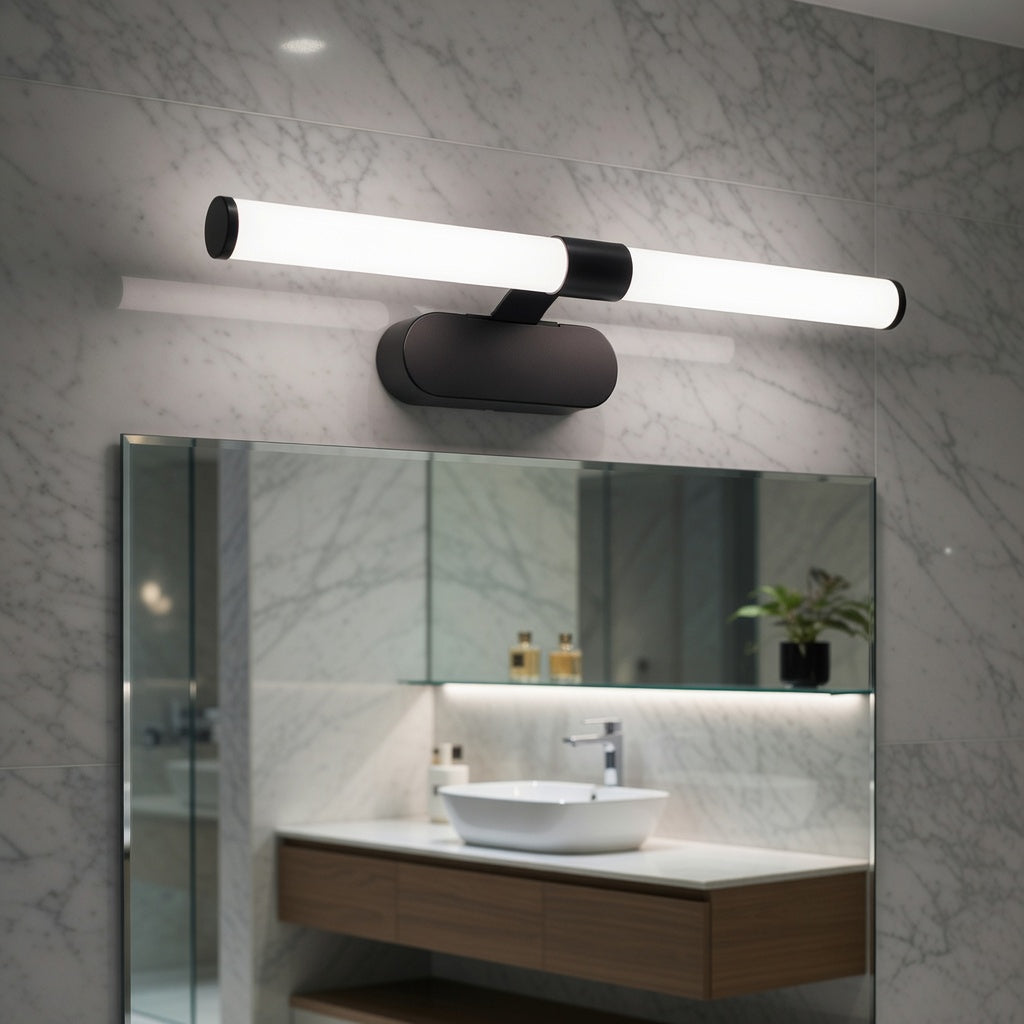 Aplica LED Baie 7W ELVANI Neagra 40cm Lumina Neutra