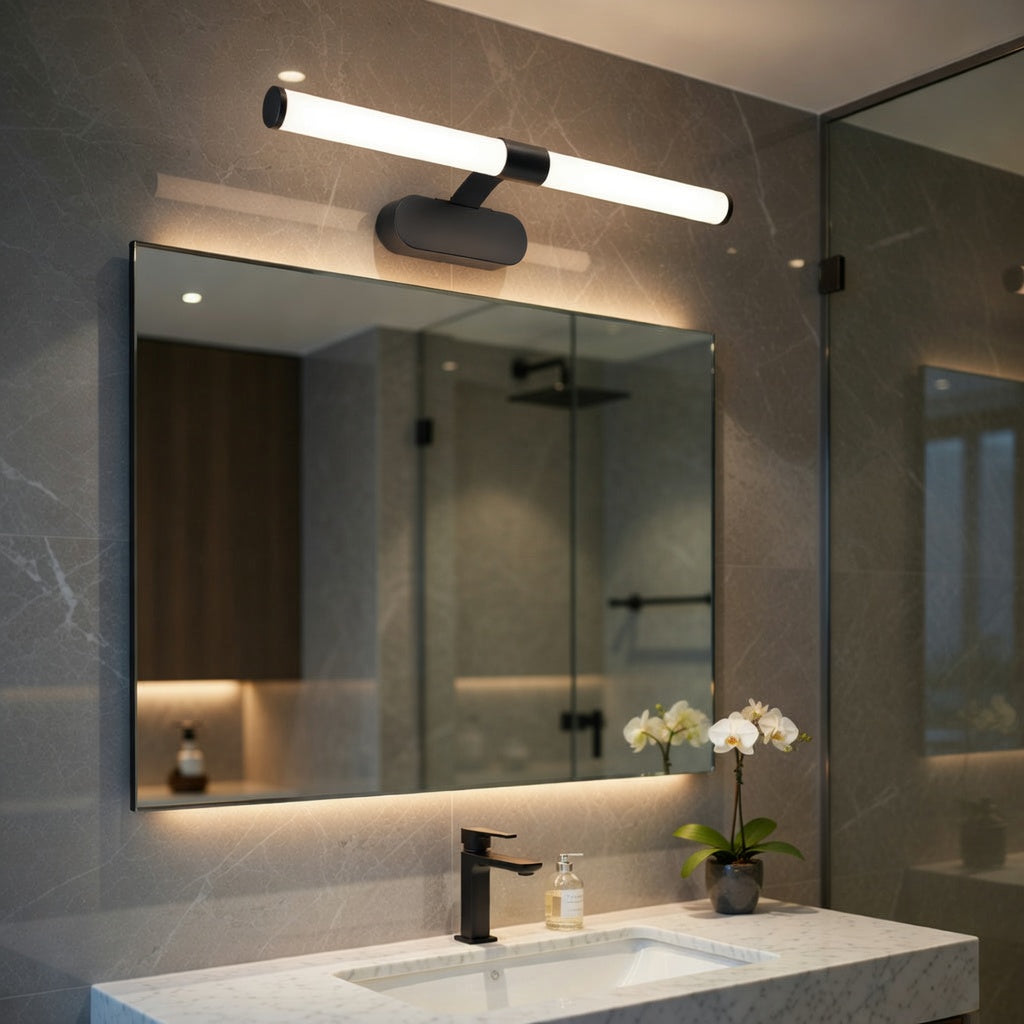 Aplica LED Baie 7W ELVANI Neagra 40cm Lumina Neutra