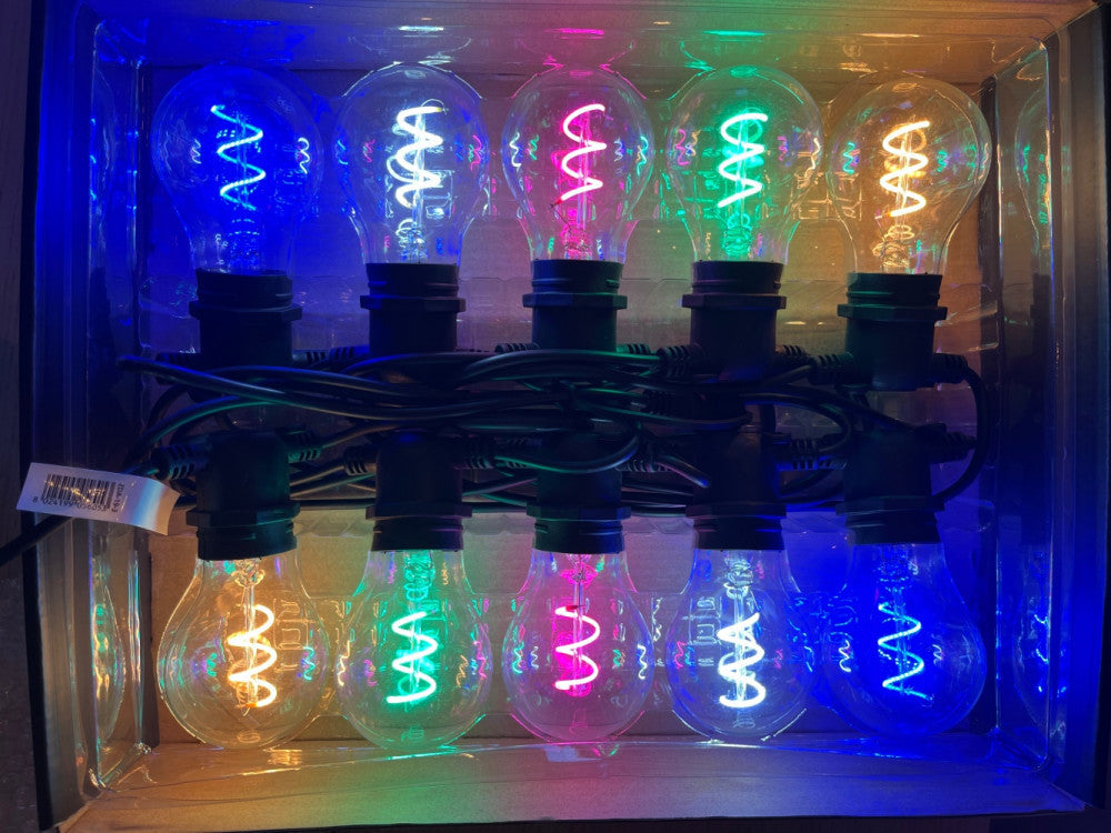 Ghirlanda Luminoasa 5m / 10 Becuri LED Spirala RGB , Interconectabil