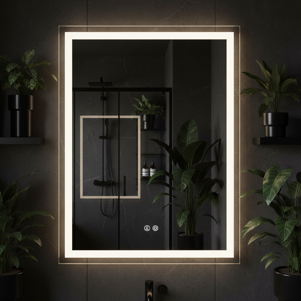 Oglinda LED FRAMELESS 60x80CM, 3 Lumini, Dezaburire, Dimabila OD037